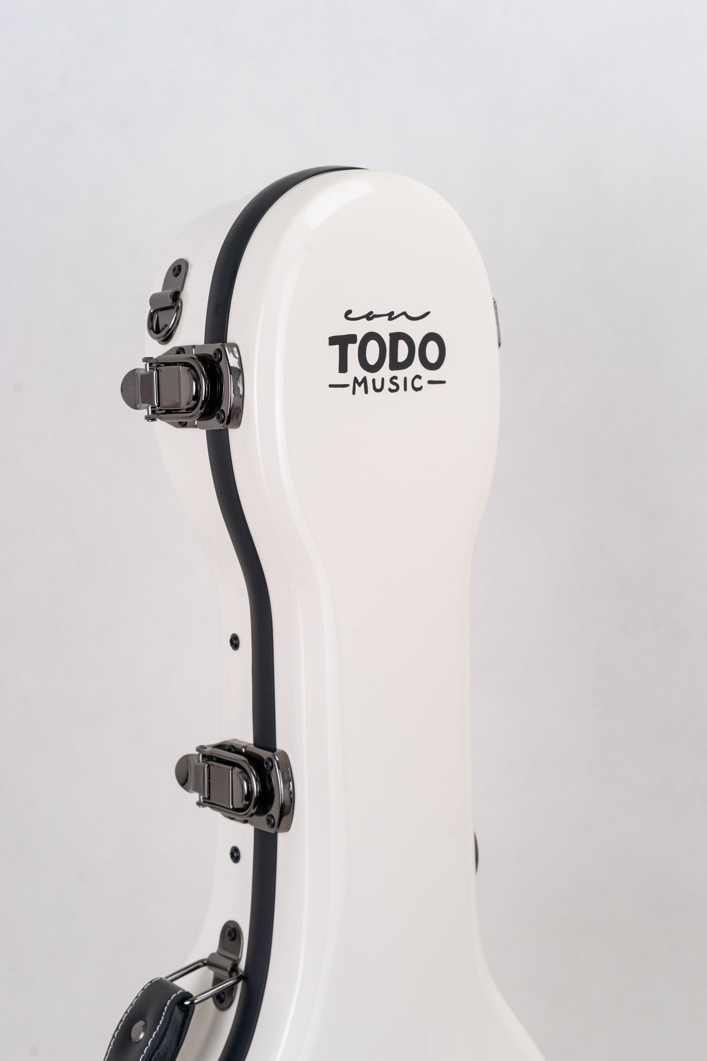 Premium Fiberglas Bariton Ukulele-Koffer  - Weiß